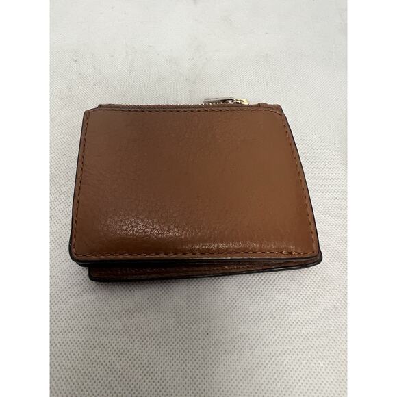 Michael Kors Mercer Carryall Card Case Small Folding Leather Wallet Luggage - Picture 2 of 8